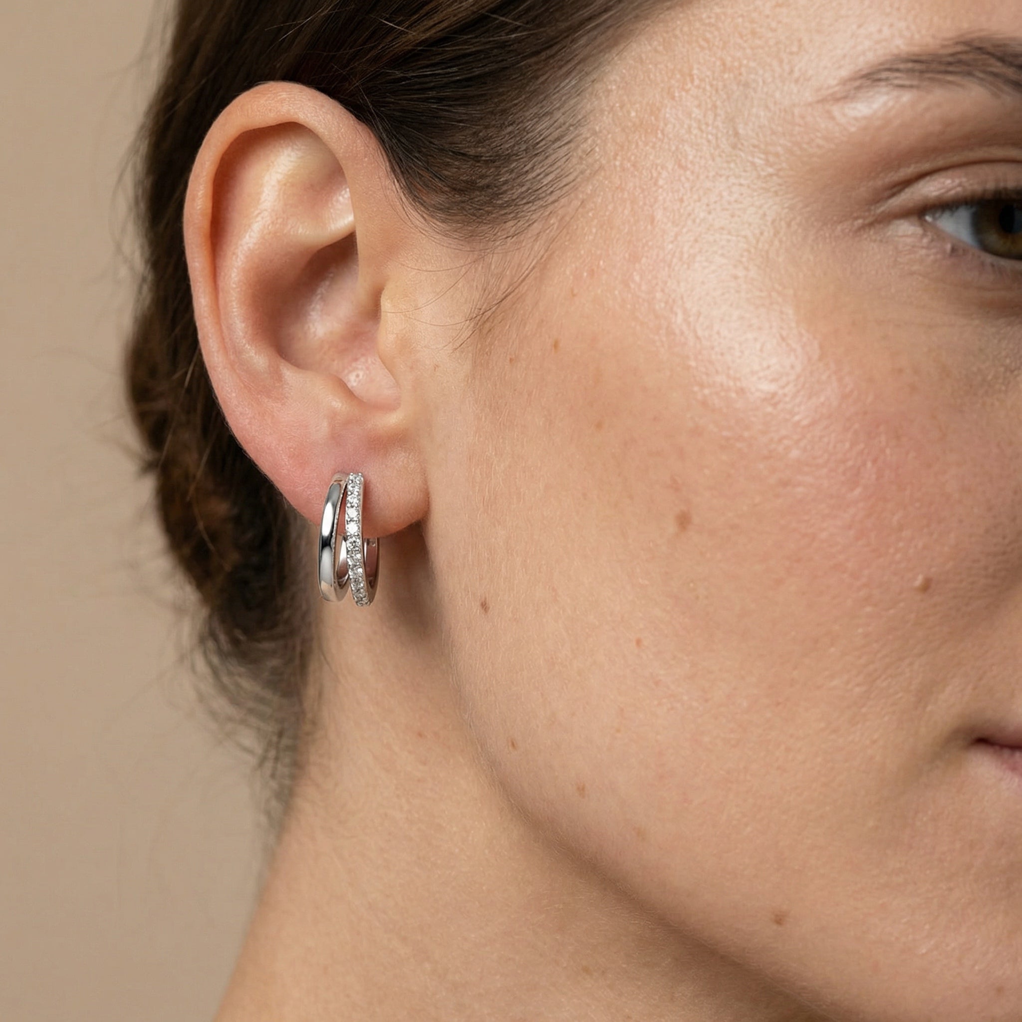 Dubbele Huggie | Oorbellen