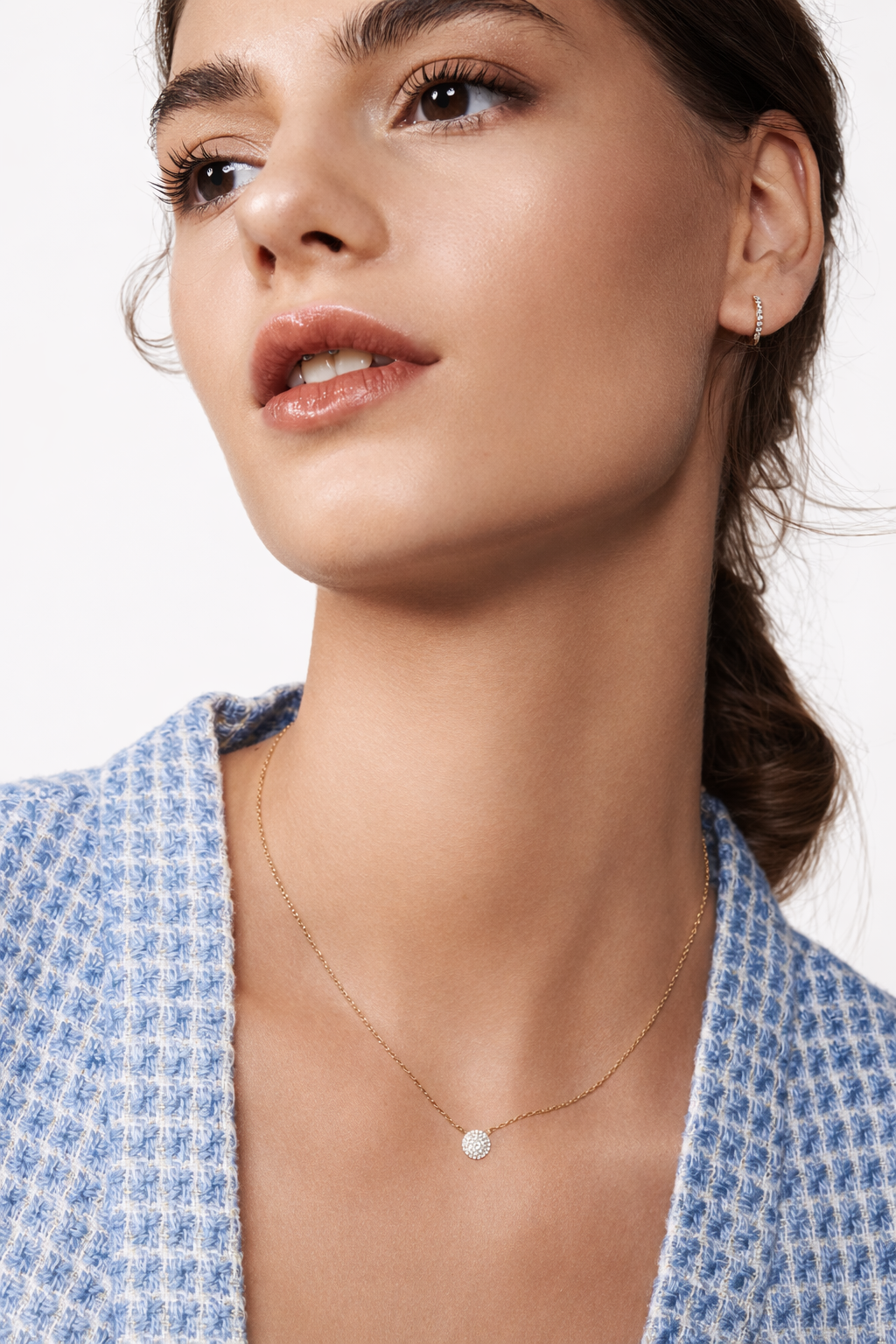 Pavé Huggie | Oorbellen